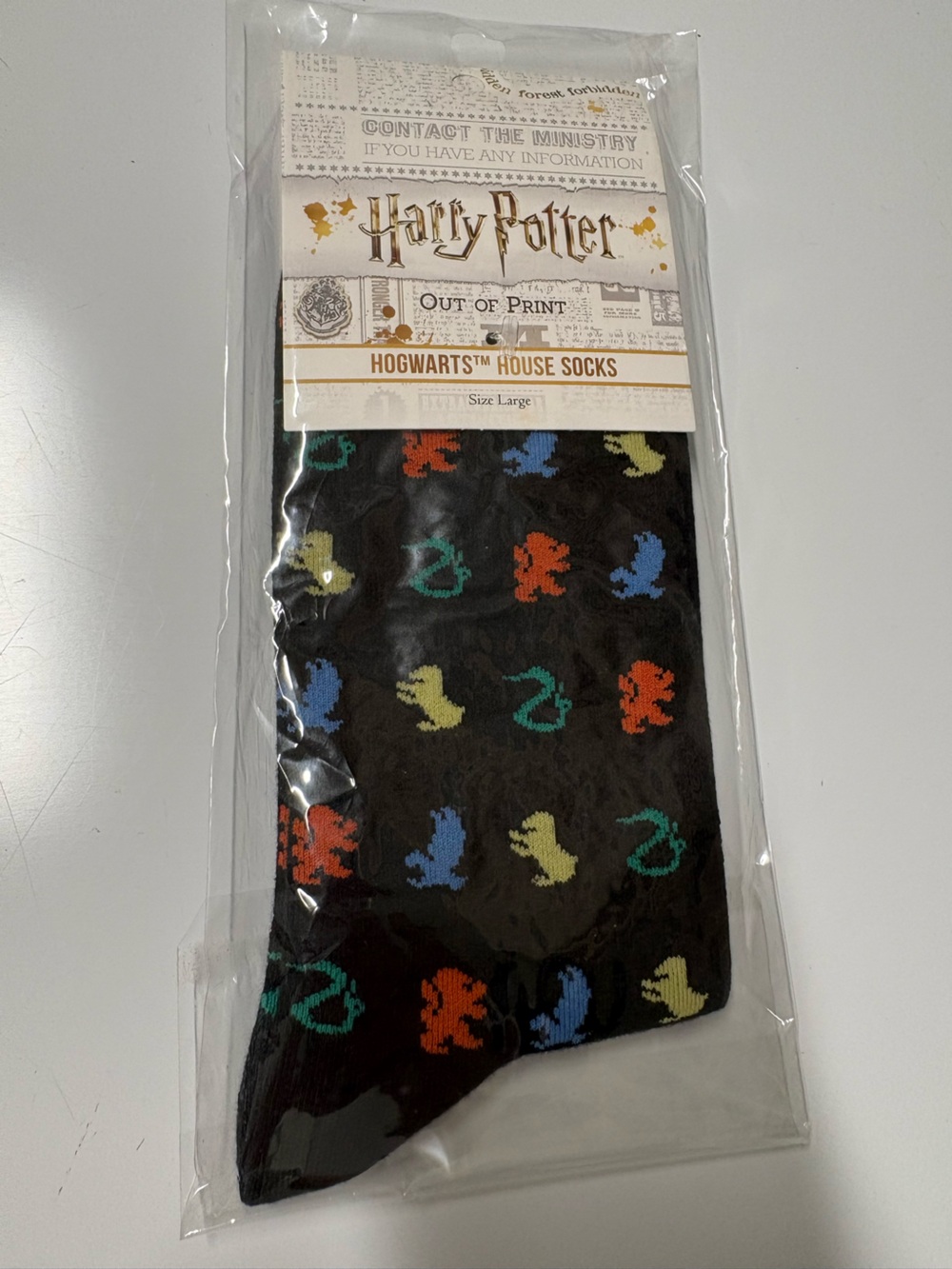 Out Of Print Harry Potter Hogwarts House Socks